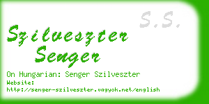 szilveszter senger business card